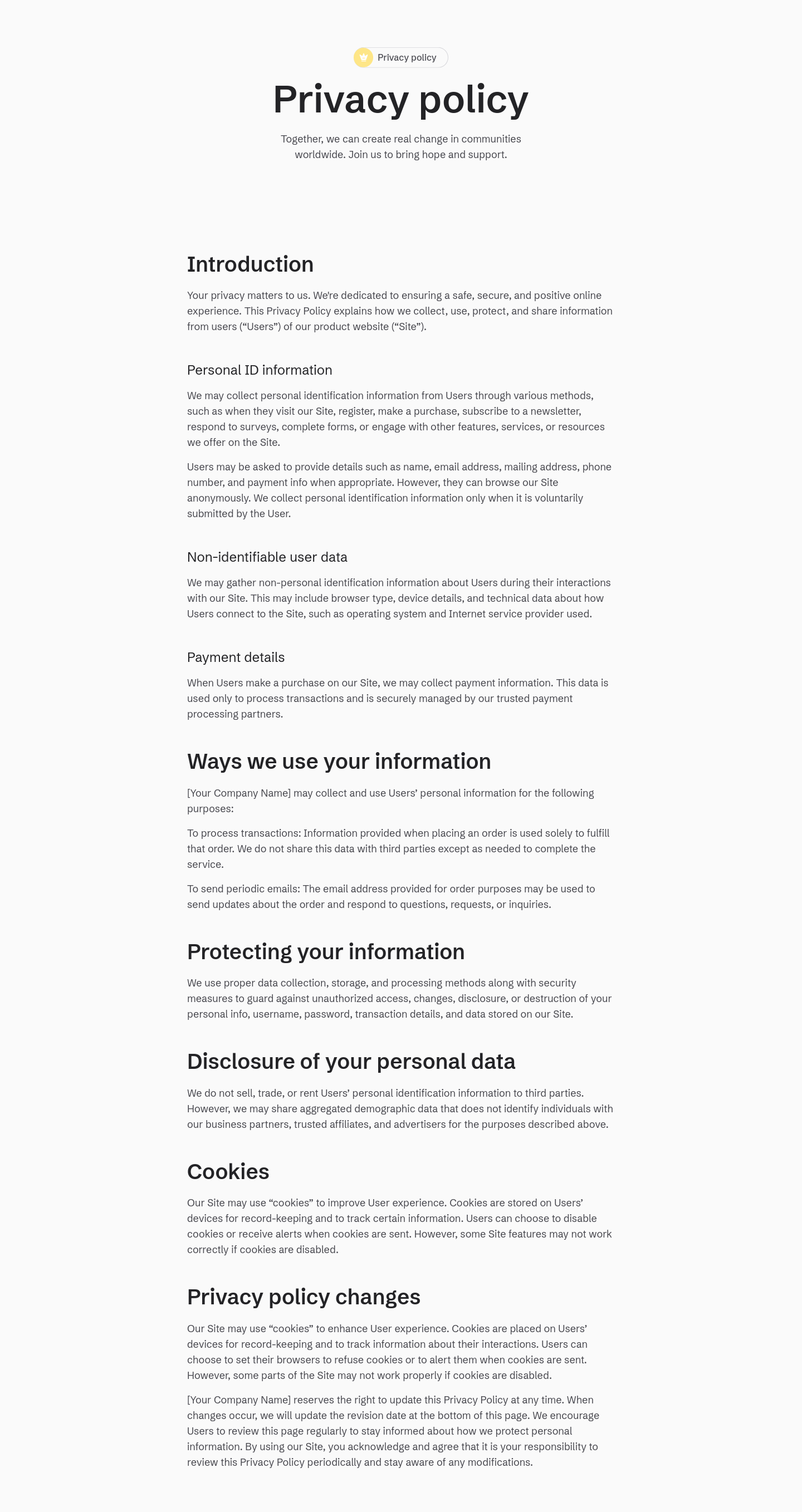 Privacy Policy