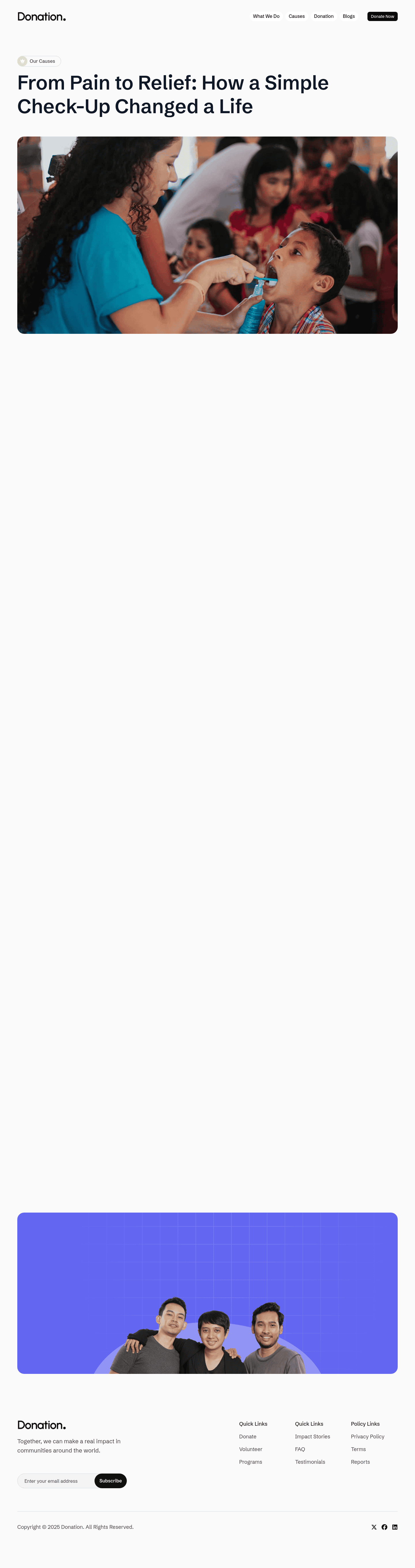 Donation Blog Single Post
