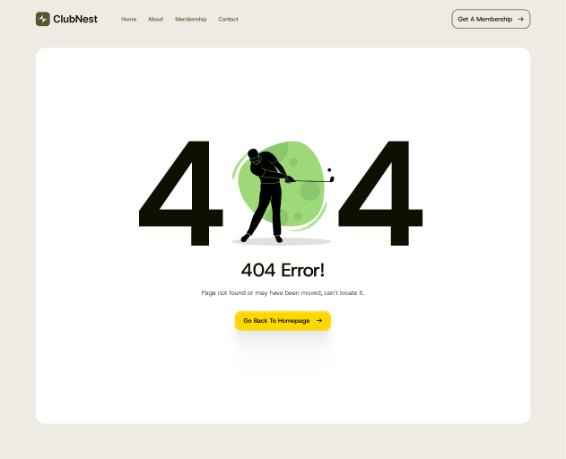 Clubnest Error Page