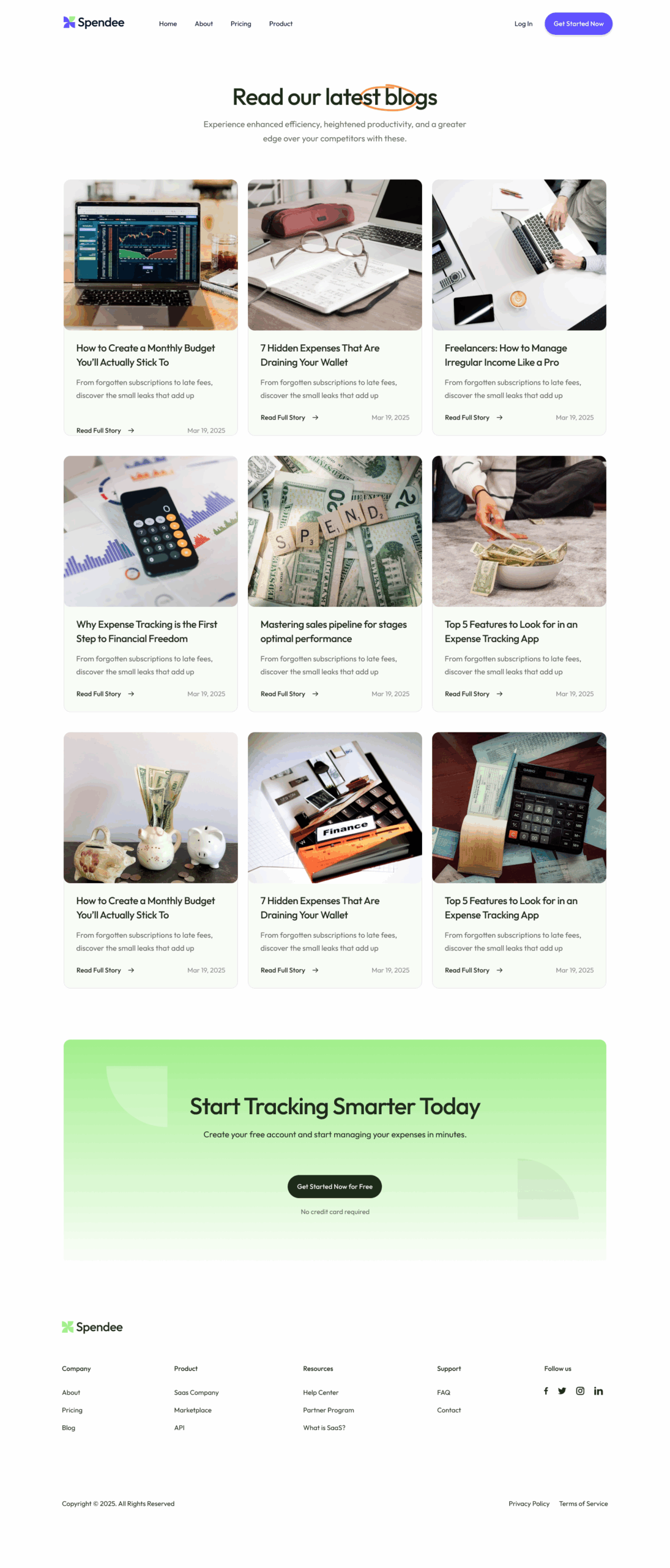 Spendee Archive Page