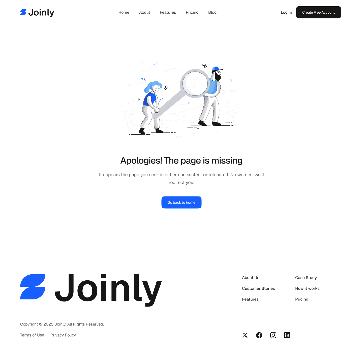 Joinly 404 Not Found