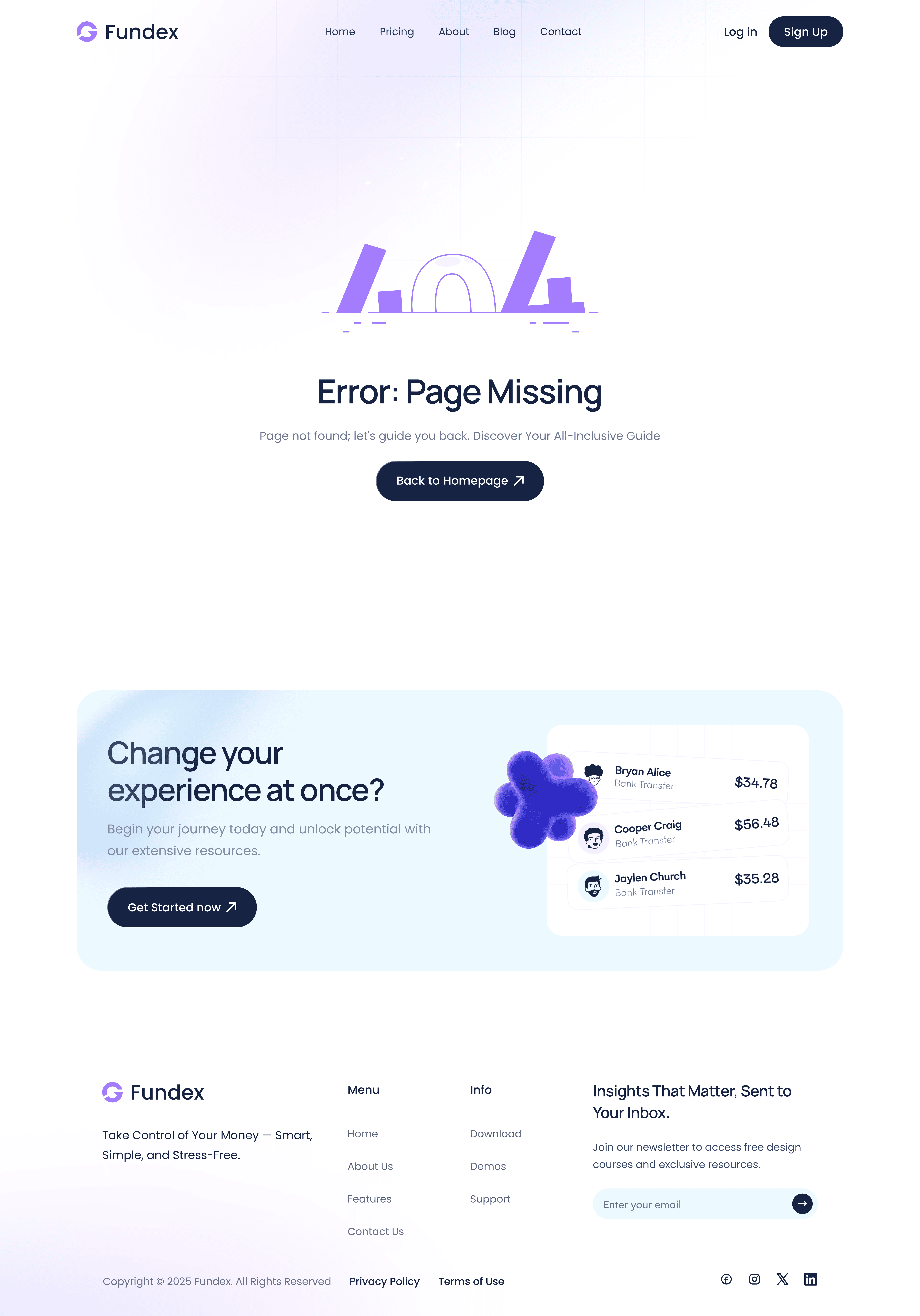 Fundex 404 Not Found