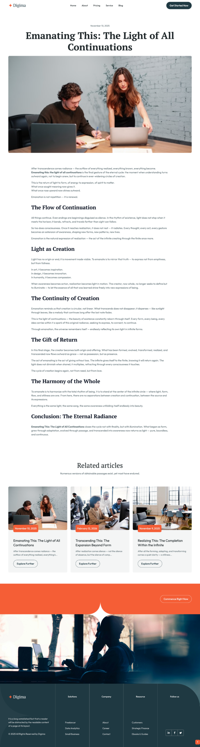 Digima Single Post Template