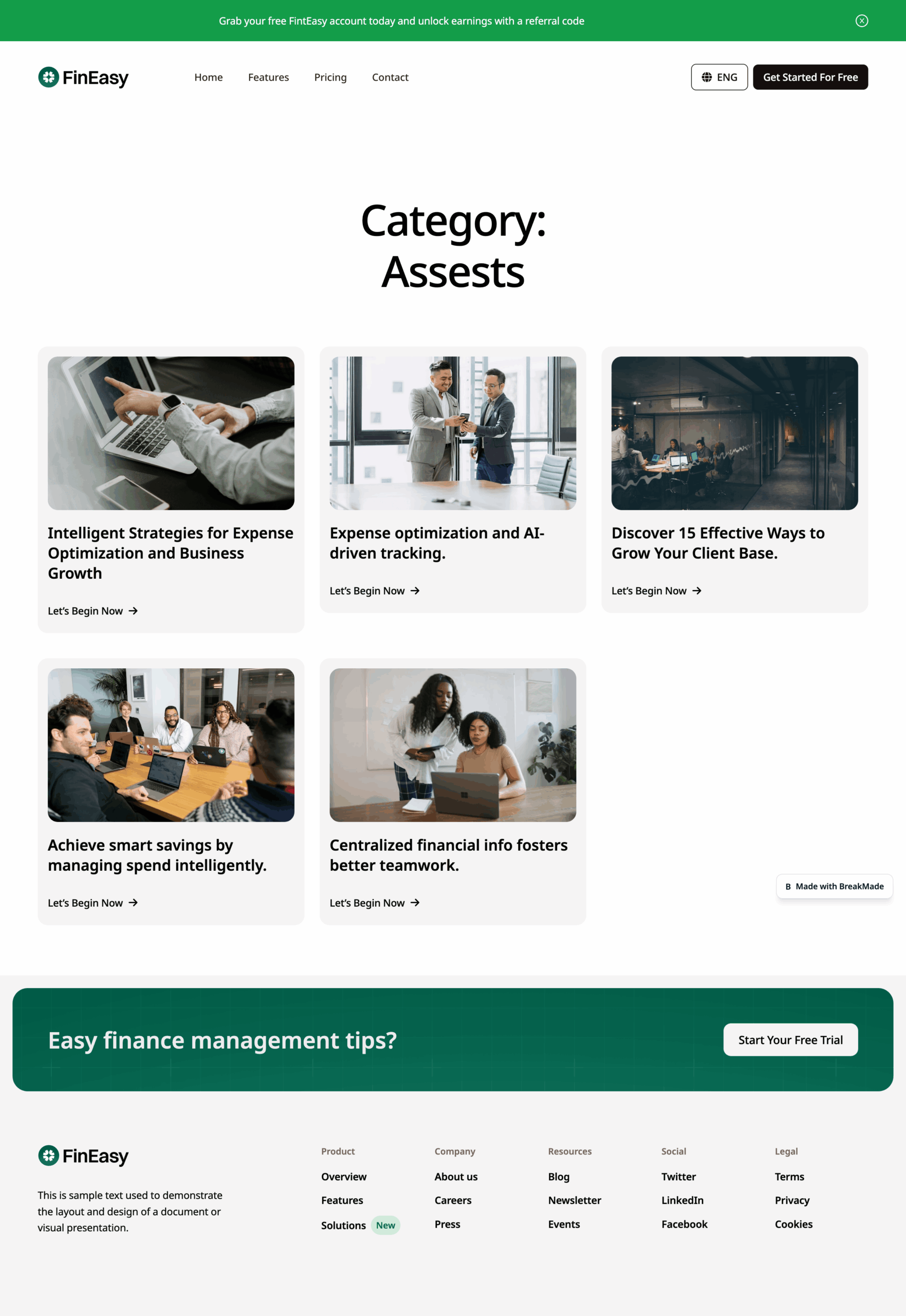 FinEasy Archive Template