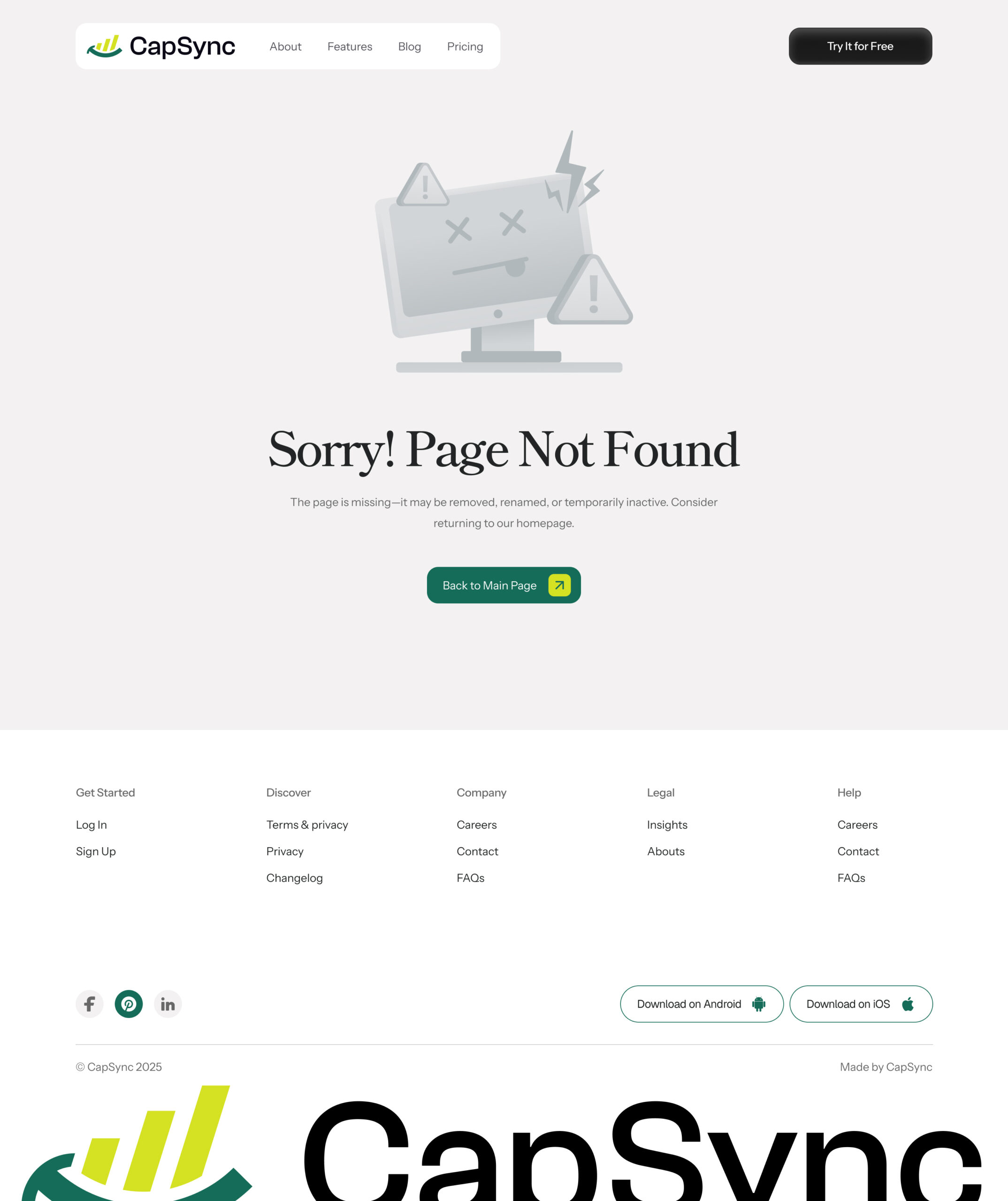 Capsync Error Template
